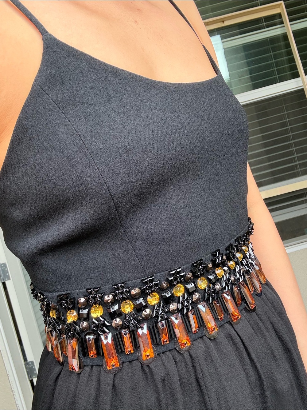 DVF beaded jeweled gown